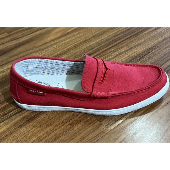 Cole Haan Mens Pinch Weekender Red Slip On Penny Loafers C13420 Size 10 - Picture 1 of 8